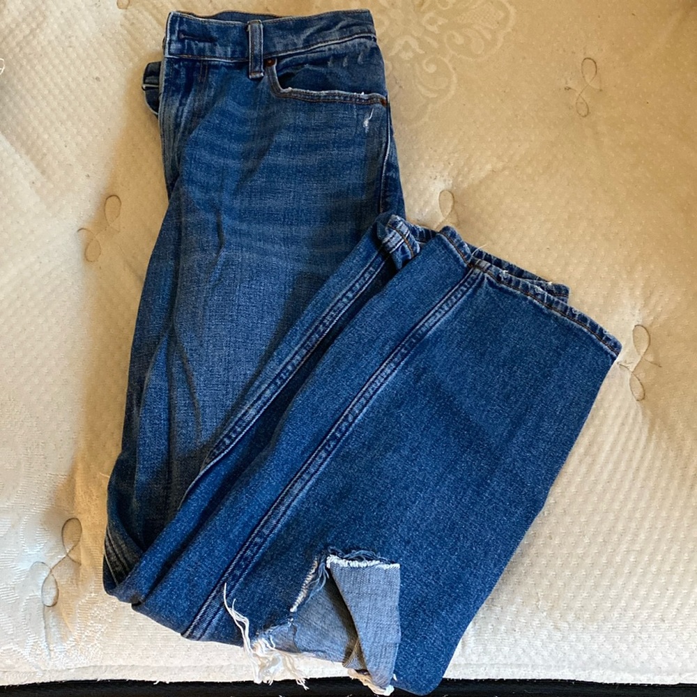 Abercrombie ankle straight ultra high rise jeans